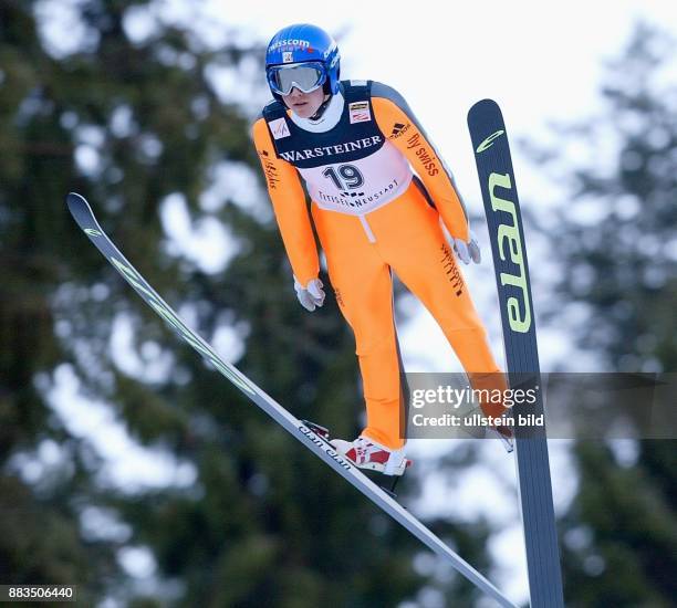 Sportler, Skispringen; Schweiz Skispringen in Titisee Neustadt