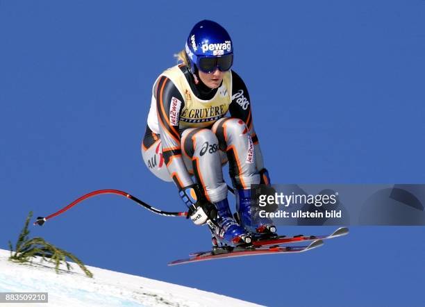 Sportlerin, Ski Alpin; Österreich Weltcup in St. Moritz: Training für den Abfahrtslauf