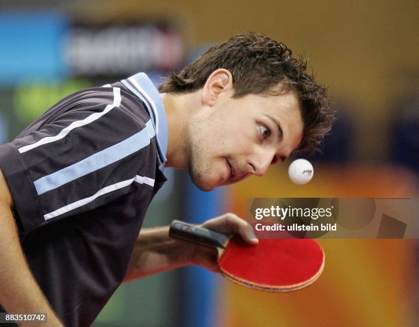 Olympische Spiele 2004 Athen - der deutsche Tischtennisspieler Timo Boll in Aktion