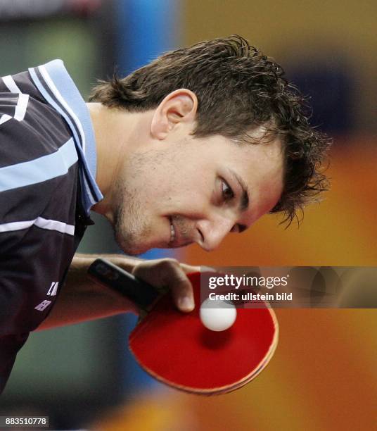 Olympische Spiele 2004 Athen - der deutsche Tischtennisspieler Timo Boll in Aktion