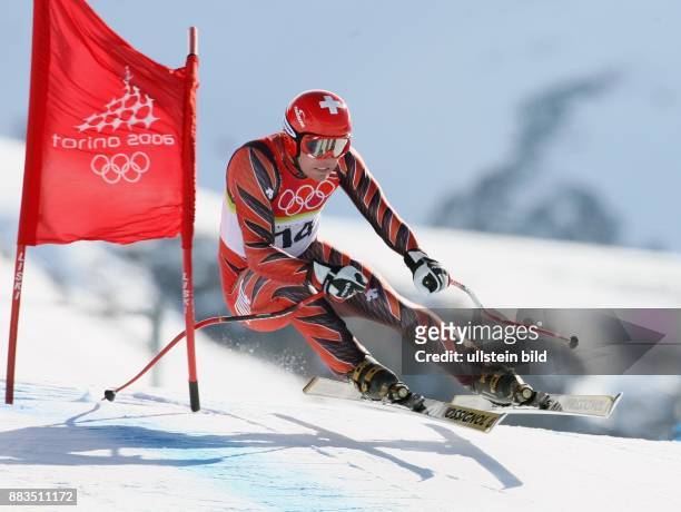 Olympia 20. Olympische Winterspiele 2006 Turin Ski Alpin Herren Abfahrt Bruno Kernen gewinnt Bronze