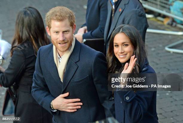 Prince Harry and Meghan Markle arrive at the Nottingham Contemporary in Nottingham, to attend a Terrence Higgins Trust World AIDS Day charity fair on...