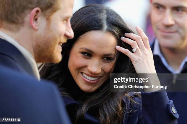 Prince Harry and Meghan Markle visit Nottingham Contemporary on December 1, 2017 in Nottingham, England. Prince Harry and Meghan Markle announced...