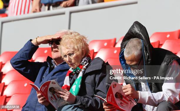 Fans during the Sky Bet Championship match at the Stadium of Light, Sunderland
