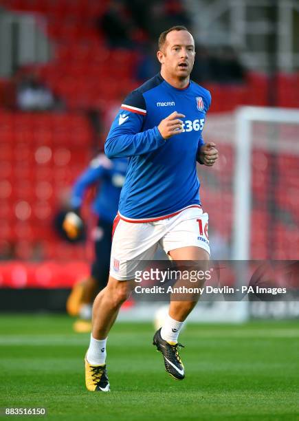 Stoke City's Charlie Adam before the Carabao Cup, Second Round match at the bet365 Stadium, Stoke