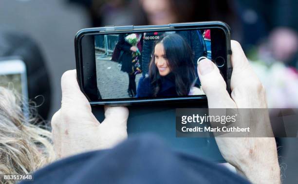 Prince Harry and Meghan Markle visit the Nottingham Contemporary on December 1, 2017 in Nottingham, England. Prince Harry and Meghan Markle announced...