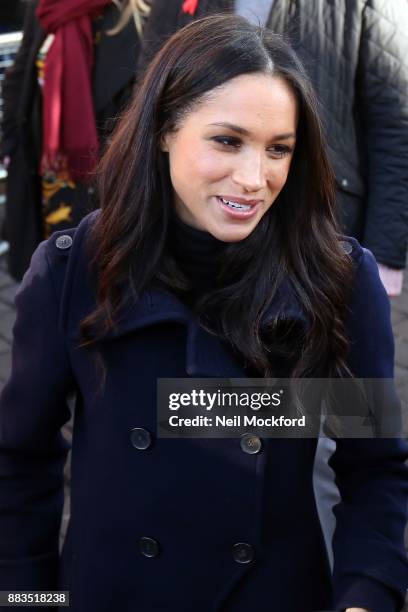 Meghan Markle visit Nottingham Contemporary on December 1, 2017 in Nottingham, England. Prince Harry and Meghan Markle announced their engagement on...