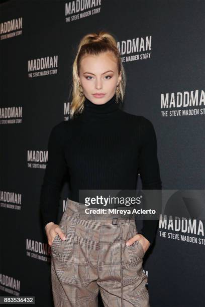 Model Ashley Graves attends the "Maddman: The Steve Madden Story" New York premiere at iPic Theater on November 30, 2017 in New York City.