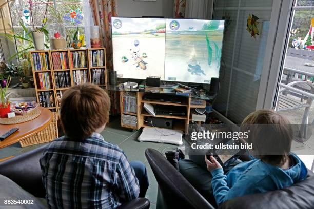 Kids playing Wii U