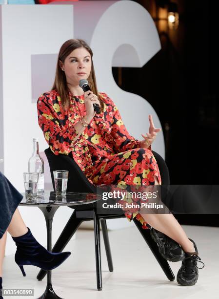 Oxfordshire, ENGLAND Emily Weiss speaks on stage during #BoFVOICES on December 1, 2017 in Oxfordshire, England.