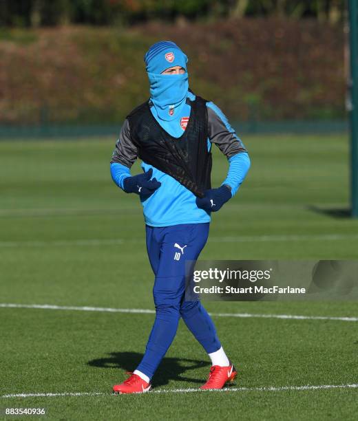 Jack Wilshere of Arsenal during a training session at London Colney on December 1, 2017 in St Albans, England.