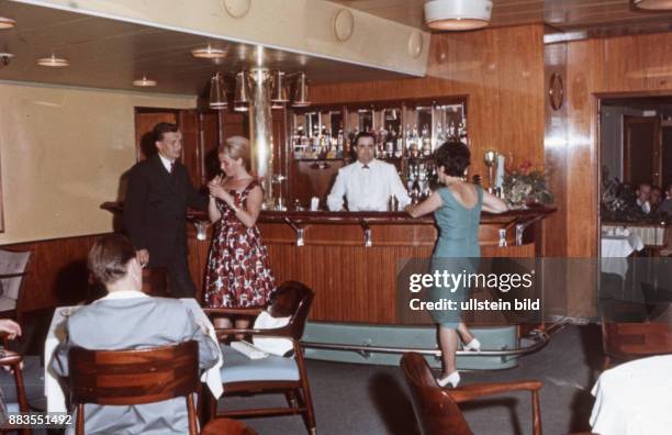 Ca. 1950, Kreuzfahrt, Gastronomie, Bar
