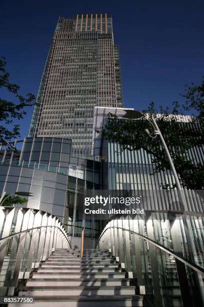 Stairway with metal railings leading to Midtown Tower and the Garden Terrace of Tokyo Midtown