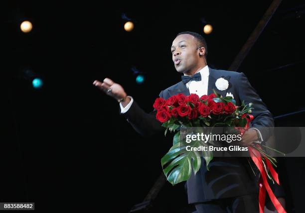 Todrick Hall takes his first bow as "Billy Flynn" in the long running hit musical "Chicago" on Broadway at The Ambassador Theatre on November 30,...