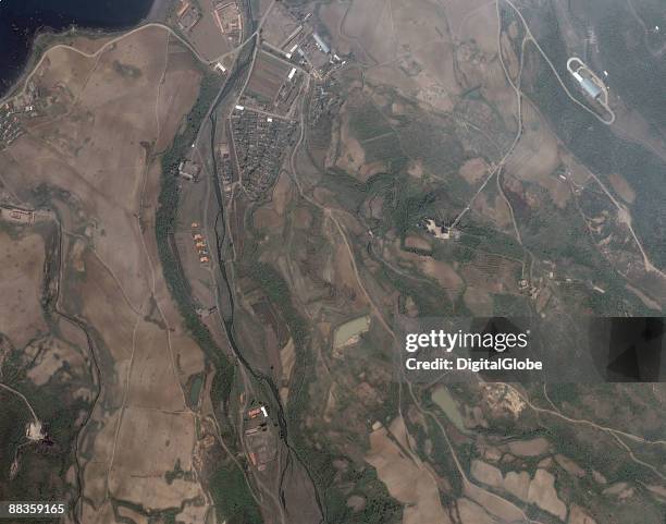 In this satellite image a rocket launch facility is seen on May 27, 2009 in Musdanri, North Korea. North Korea has announced that it successfully...