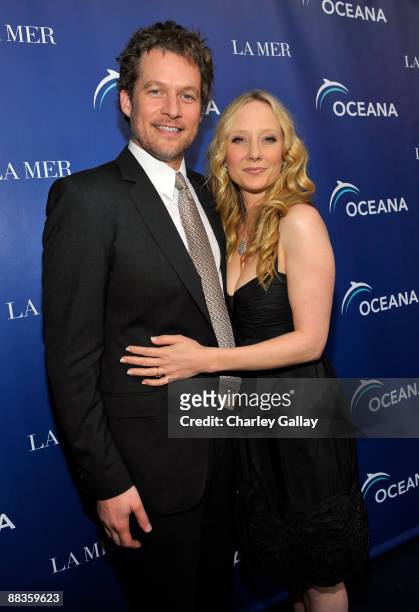 James Tupper and actress Anne Heche attend Oceana's celebration of World Oceans Day with La Mer at Private Residence on June 8, 2009 in Los Angeles,...