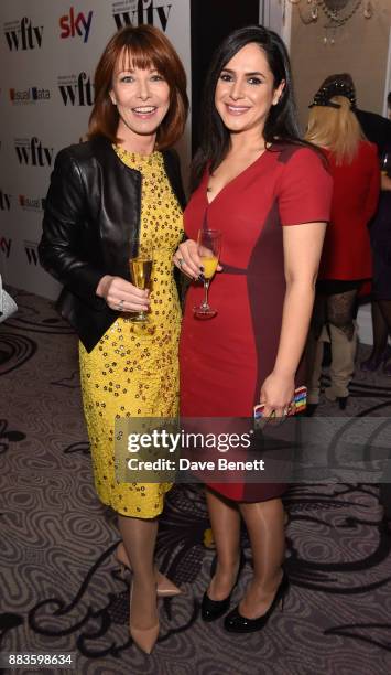 Kay Burley and Nazaneen Ghaffar attend the 'Sky Women In Film and TV Awards' held at London Hilton on December 1, 2017 in London, England.
