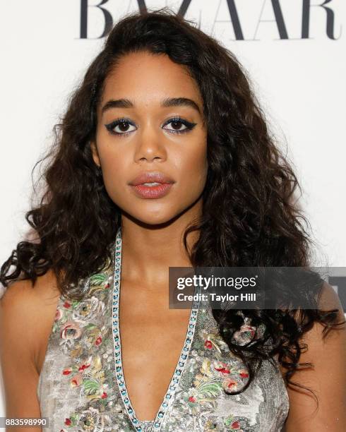 Laura Harrier attends "An Evening Honoring Louis Vuitton And Nicolas Ghesquiere" at Alice Tully Hall at Lincoln Center on November 30, 2017 in New...