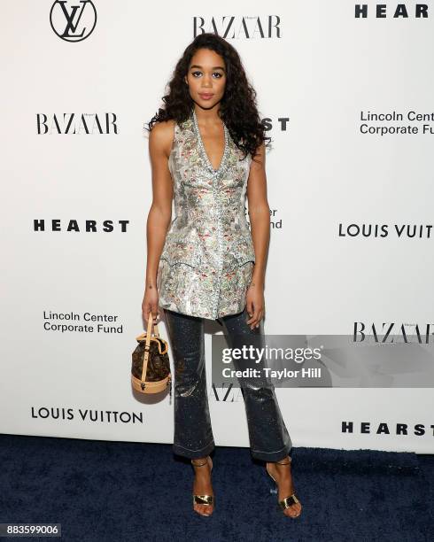 Laura Harrier attends "An Evening Honoring Louis Vuitton And Nicolas Ghesquiere" at Alice Tully Hall at Lincoln Center on November 30, 2017 in New...