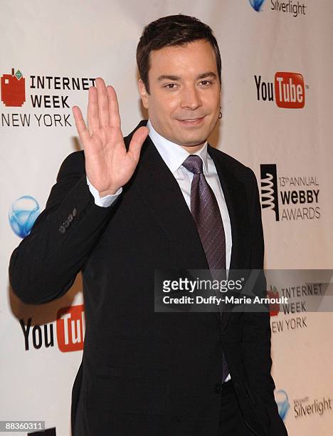 Personality and Webby Person of the Year Jimmy Fallon attends the 13th annual Webby Awards at Cipriani Wall Street on June 8, 2009 in New York City.