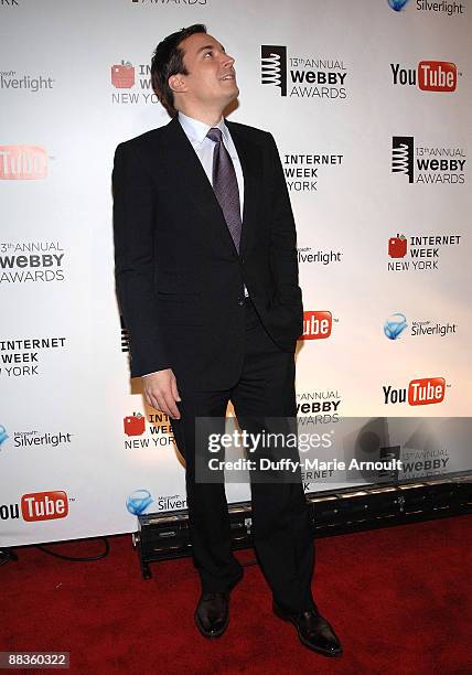 Personality and Webby Person of the Year Jimmy Fallon attends the 13th annual Webby Awards at Cipriani Wall Street on June 8, 2009 in New York City.