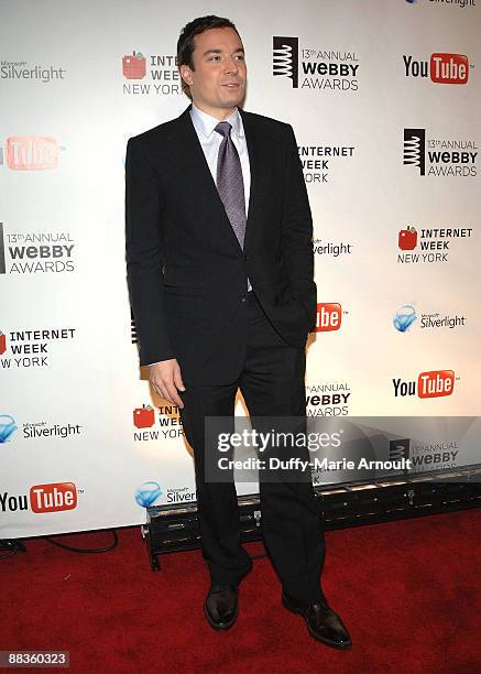 Personality and Webby Person of the Year Jimmy Fallon attends the 13th annual Webby Awards at Cipriani Wall Street on June 8, 2009 in New York City.