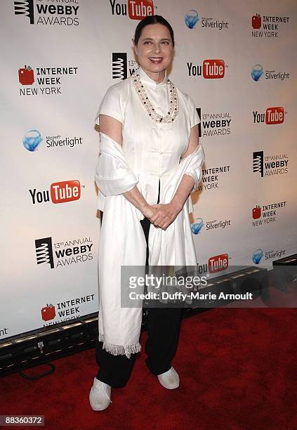 Actress Isabella Rossellini attends the 13th annual Webby Awards at Cipriani Wall Street on June 8, 2009 in New York City.