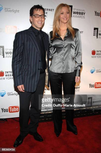 Dan Bucatinsky and actress Lisa Kudrow attend the 13th annual Webby Awards at Cipriani Wall Street on June 8, 2009 in New York City.