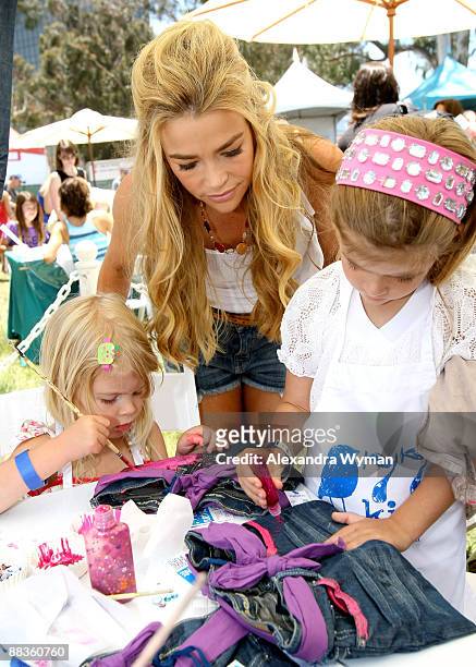 Lola Rose Sheen,Denise Richards, and Sam Sheen attends the A Time for Heroes Celebrity Carnival Sponsored by Disney, benefiting the Elizabeth Glaser...