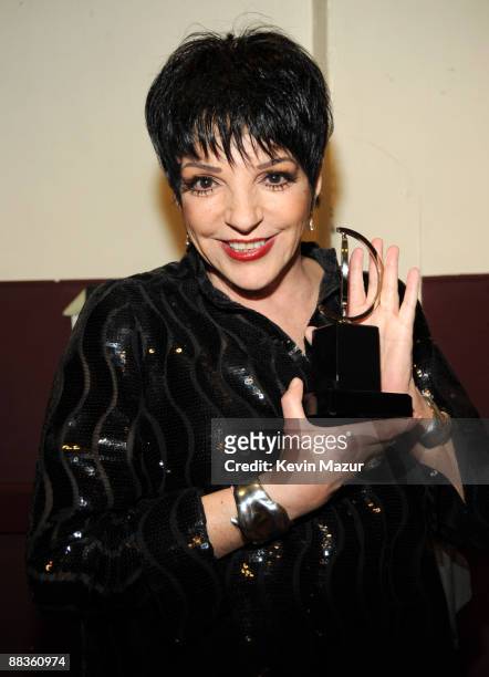 Liza Minnelli backstage at the 63rd Annual Tony Awards at Radio City Music Hall on June 7, 2009 in New York City.