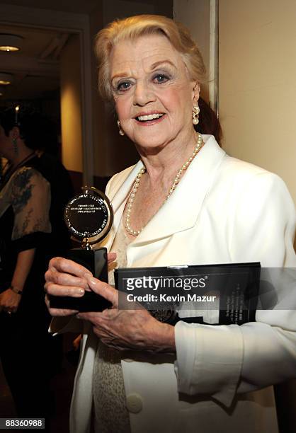Angela Lansbury backstage at the 63rd Annual Tony Awards at Radio City Music Hall on June 7, 2009 in New York City.