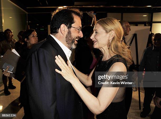 Sony Pictures Classic's Micheal Barker and actress Patricia Clarkson pose at the premiere of Sony Pictures Classics' "Whatever Works" at the Pacific...