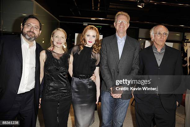 Sony Pictures Classic's Michael Barker, actors Patricia Clarkson, Evan Rachel Wood, Ed Bagley, Jr. And Larry David pose at the premiere of Sony...
