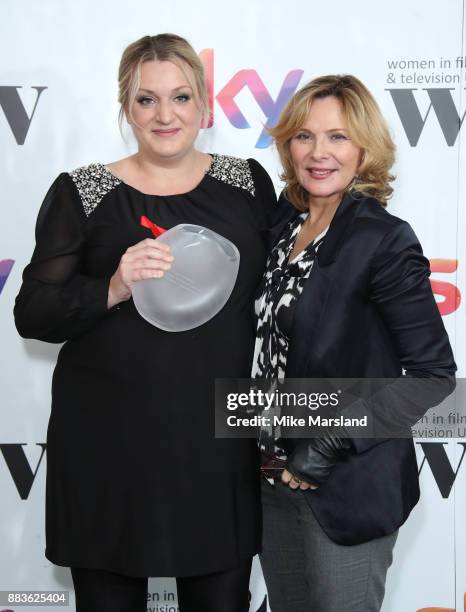 Daisy May Cooper and Kim Cattrall attend the 'Sky Women In Film and TV Awards' held at London Hilton on December 1, 2017 in London, England.