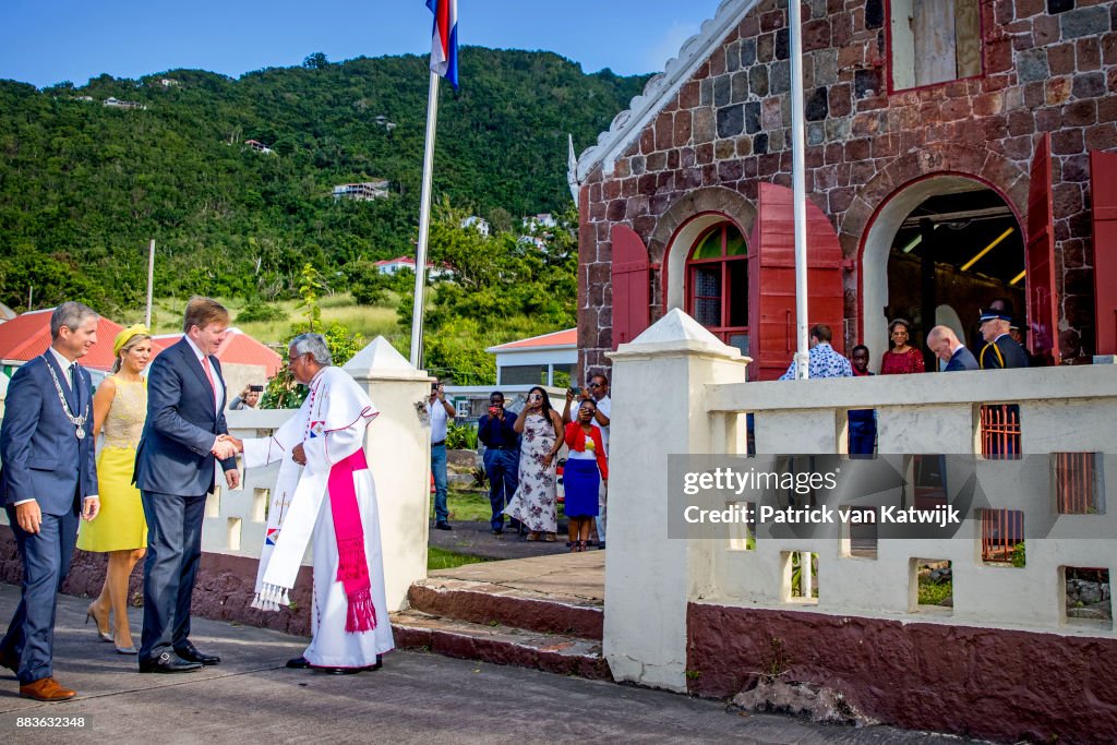 King Willem-Alexander and Queen Maxima visit Saba