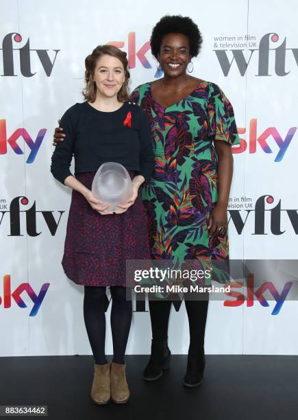 Gemma Whelan, Wunmi Mosaku attends the 'Sky Women In Film and TV Awards' held at London Hilton on December 1, 2017 in London, England.