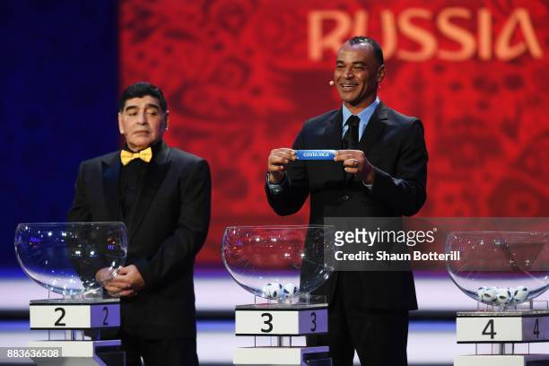Draw assistant, Cafu Costa Rica during the Final Draw for the 2018 FIFA World Cup Russia at the State Kremlin Palace on December 1, 2017 in Moscow,...