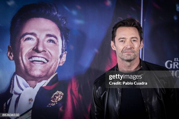 Actor Hugh Jackman attends 'The Greatest Showman' photocall at the Villa Magna Hotel on December 1, 2017 in Madrid, Spain.