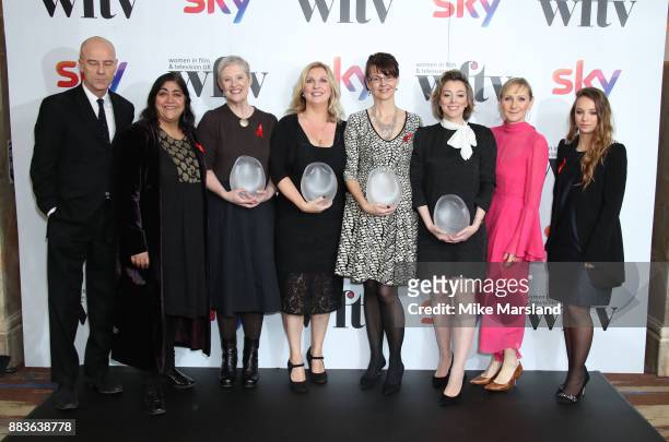 Pip Torrens, Gurinder Chadha, Una NiDHongaile, Phillippa Lowthorpe, Susan Hogg, Nicole Taylor, Lesley Sharp and Molly Windsor attend the 'Sky Women...