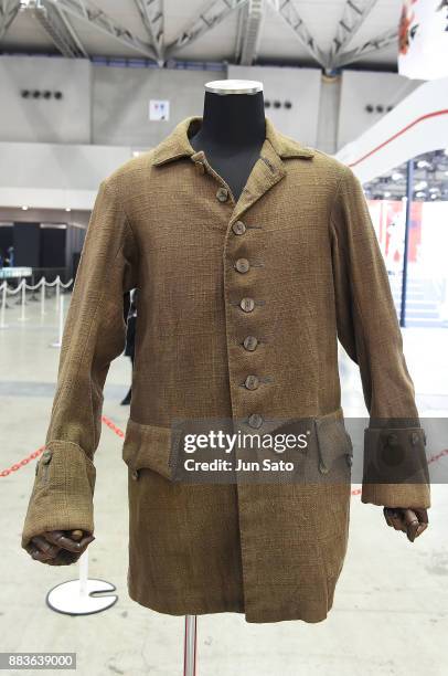 The display of Will Terner's Frock Coat from Pirates of the Caribbean: The Curse of The Black Pearl is seen during the opening day of Tokyo Comic Con...