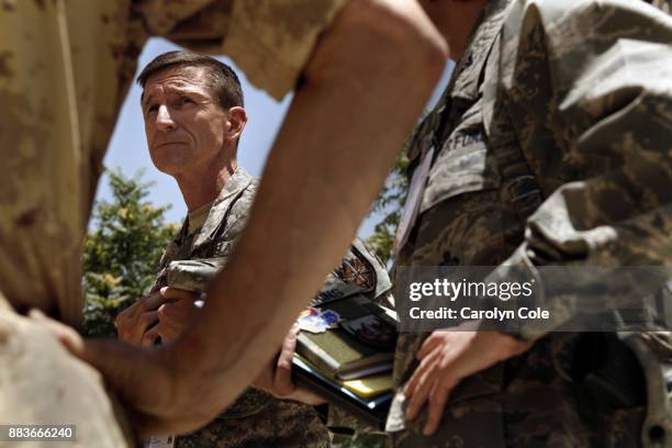 Maj. General Michael T. Flynn is director of intelligence in Afghanistan. Photographs taken in July 2009