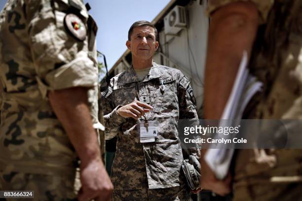 Maj. General Michael T. Flynn is director of intelligence in Afghanistan. Photographs taken in July 2009