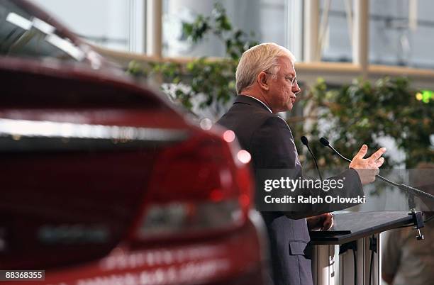 Roland Koch, governor of the German state of Hesse speaks during a news conference at the headquarters of German carmaker Adam Opel GmbH on June 9,...