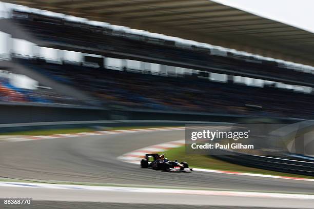 Sebastian Vettel of Germany and Red Bull Racing drives during the Turkish Formula One Grand Prix at Istanbul Park on June 7 in Istanbul, Turkey.