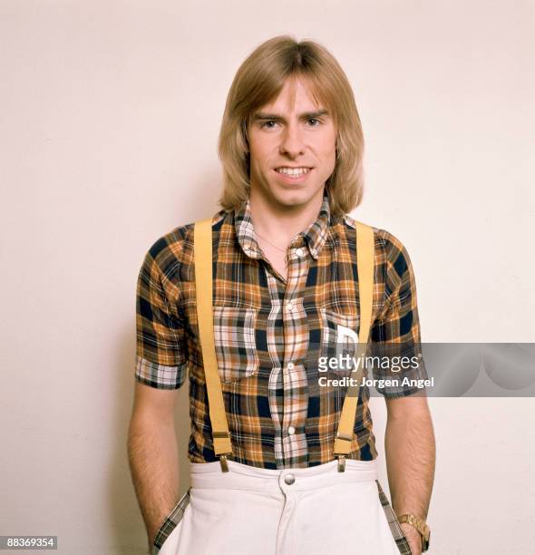 Derek Longmuir of pop group the Bay City Rollers poses in October 1975 in Aarhus, Denmark.