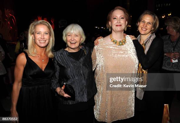 Claire Newman, Joanne Woodward, Susan Newman and Melissa Newman attend the after party for the celebration of Paul Newman's Hole in the Wall camps at...