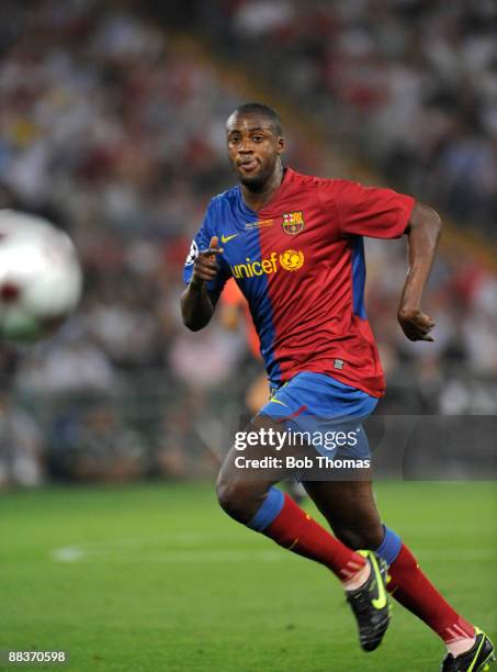 Yaya Toure of Barcelona during the UEFA Champions League Final match between Barcelona and Manchester United at the Stadio Olimpico on May 27, 2009...