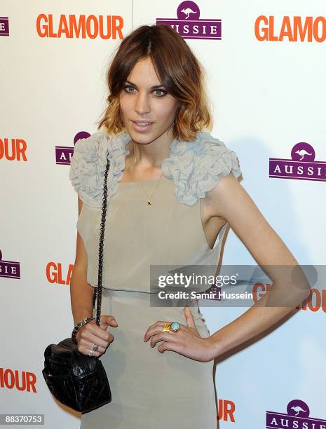 Alexa Chung arrives at the Glamour Women of the Year Awards 2009 at Berkeley Square Gardens on June 2, 2009 in London, England.