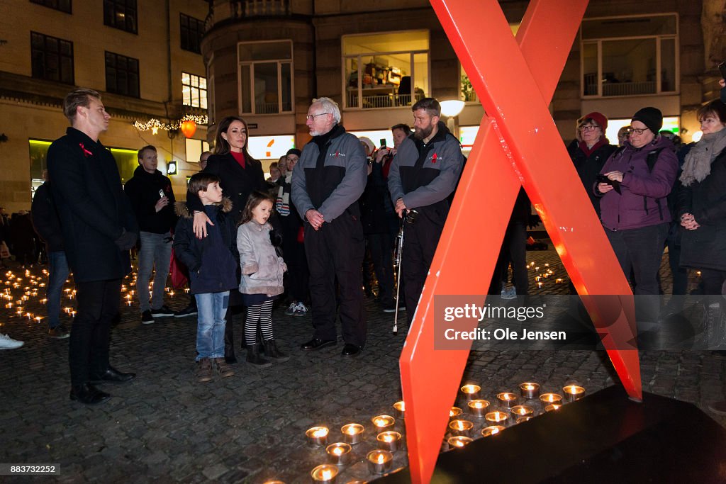 Princess Marie Of Denmark Lights Candle Lights In Remembrance Of World Aids Day