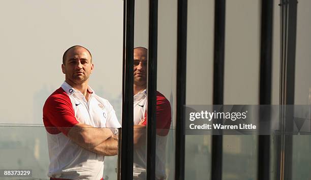 Portrait of England Captain Steve Borthwick ahead of the second test against Argentina pictured at the Panamericano Hotel on June 9, 2009 in ,...